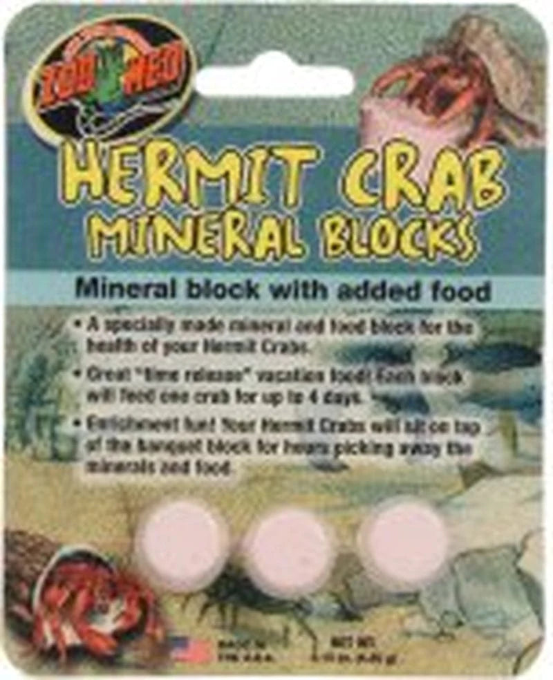 Zoo Med Hermit Crab Mineral Blocks with Added Food, .15 Oz, 3 Ct Animals & Pet Supplies > Pet Supplies > Small Animal Supplies > Small Animal Food Zoo Med