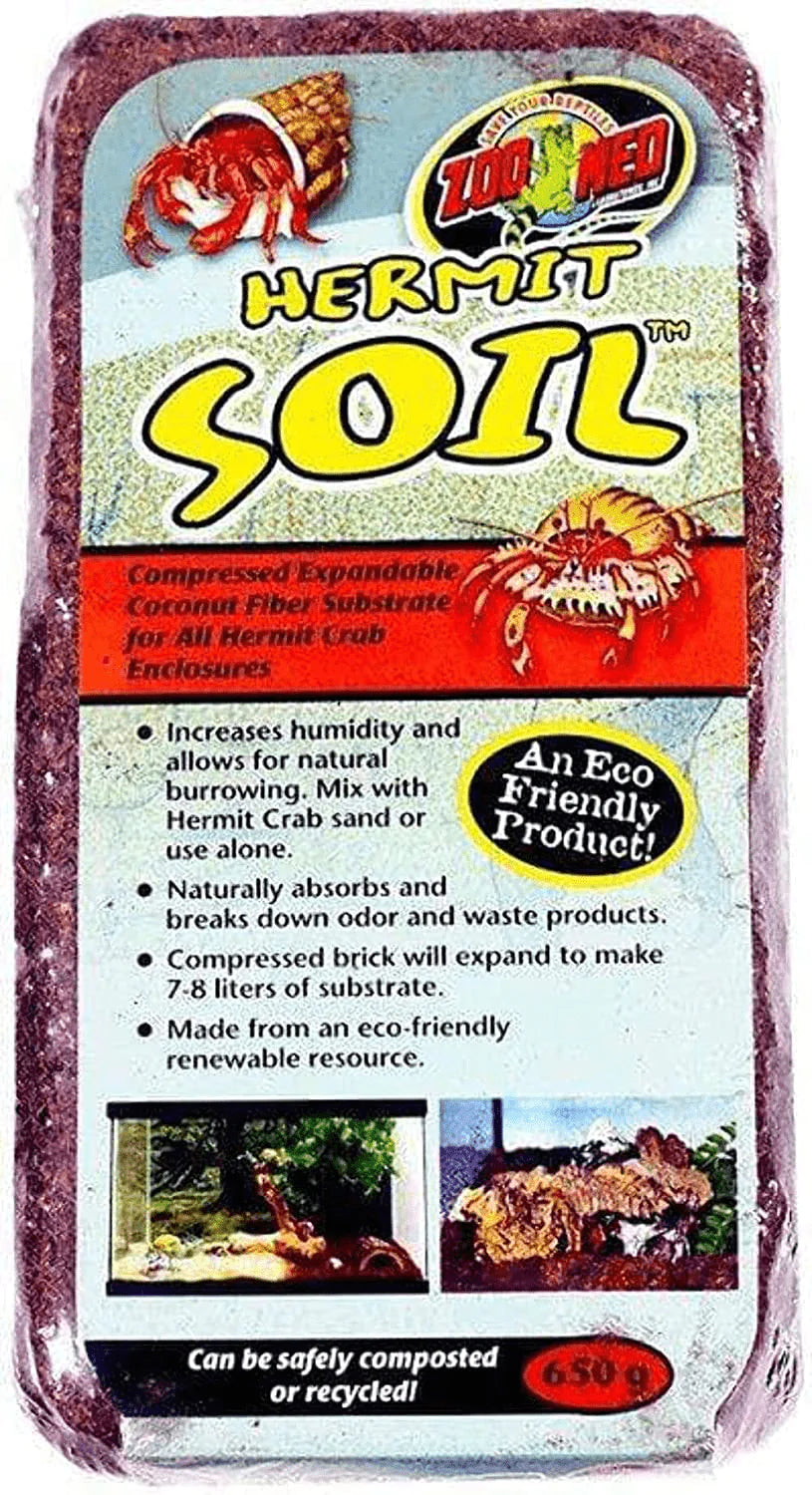 Zoo Med Hermit Soil Coconut Fiber Brick 650G Animals & Pet Supplies > Pet Supplies > Reptile & Amphibian Supplies > Reptile & Amphibian Substrates Zoo Med