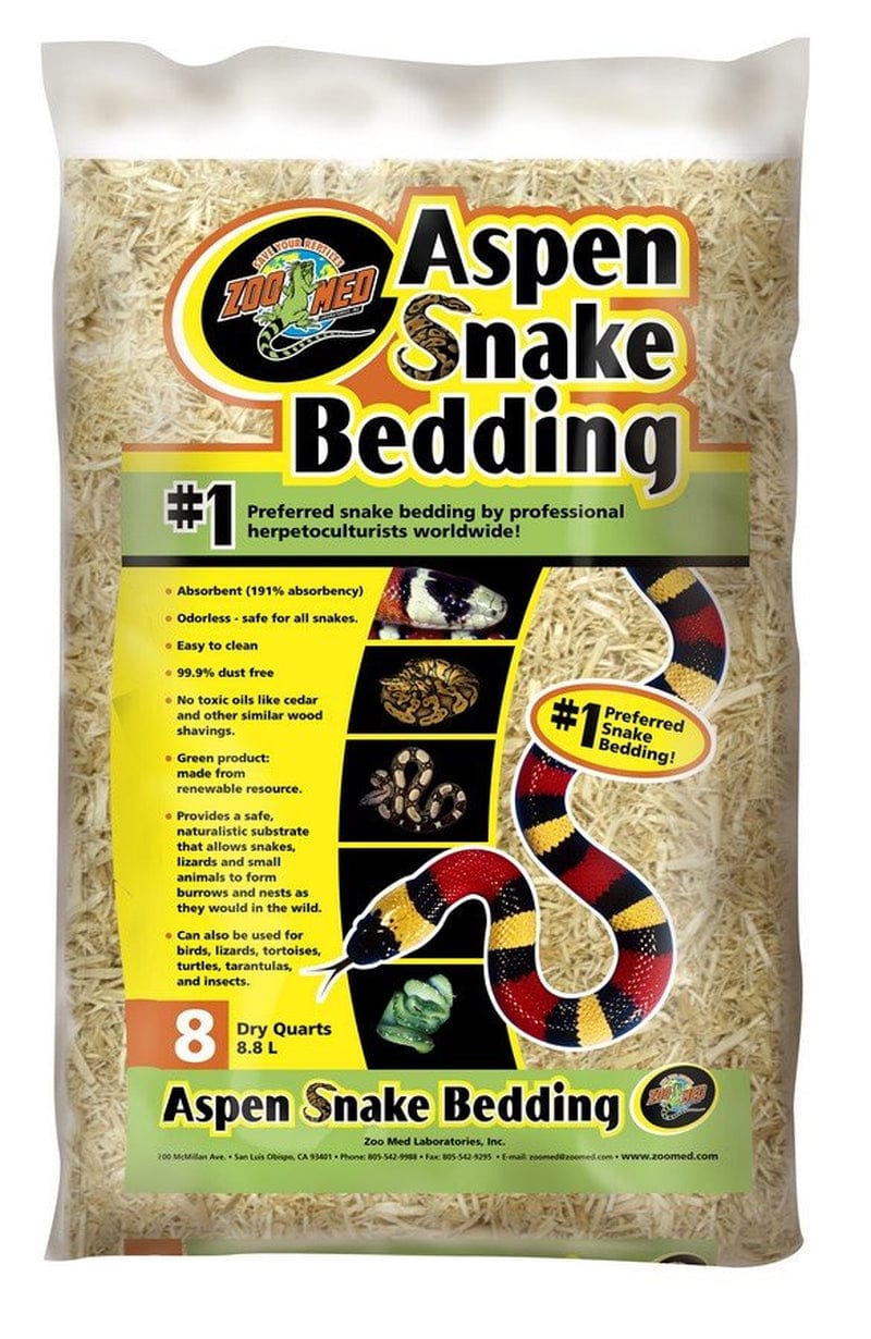 Zoo Med Laboratories Aspen Snake Bedding 4 Quartz Animals & Pet Supplies > Pet Supplies > Reptile & Amphibian Supplies > Reptile & Amphibian Substrates Zoo Med Laboratories 32 quart (4 x 8 qt)
