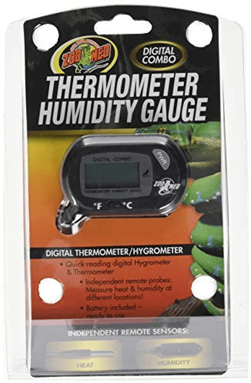Zoo Med Labs Digital Thermometer Humidity Gauge Animals & Pet Supplies > Pet Supplies > Reptile & Amphibian Supplies > Reptile & Amphibian Habitat Accessories Zoo Med
