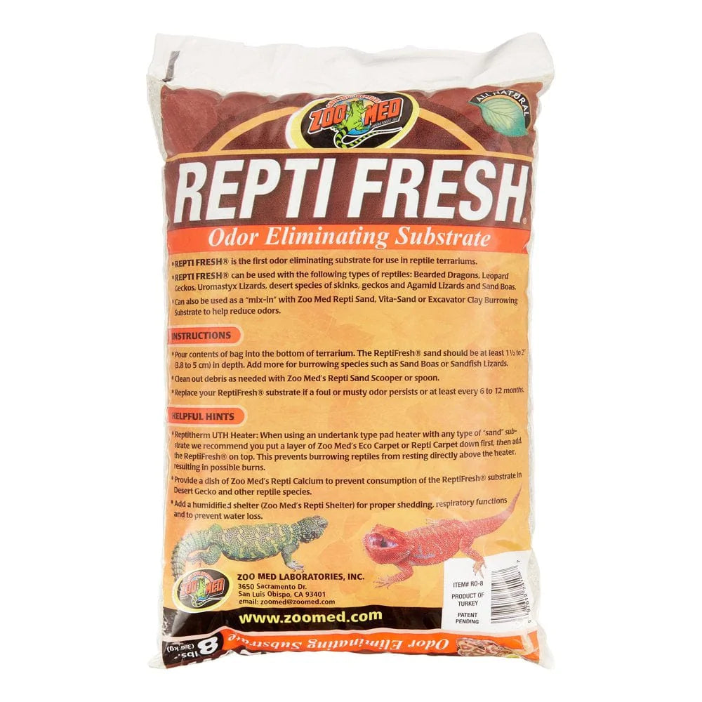 Zoo Med Reptifresh Odor Eliminating Substrate, 8 Lb Animals & Pet Supplies > Pet Supplies > Reptile & Amphibian Supplies > Reptile & Amphibian Substrates ZOO Med LABORATORIES INC