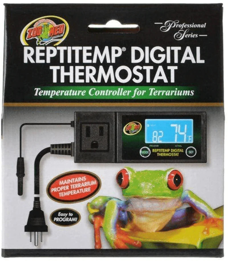 Zoo Med Reptitemp RT-600 Digital Thermostat Controller, Black Animals & Pet Supplies > Pet Supplies > Reptile & Amphibian Supplies > Reptile & Amphibian Habitat Heating & Lighting Zoo Med