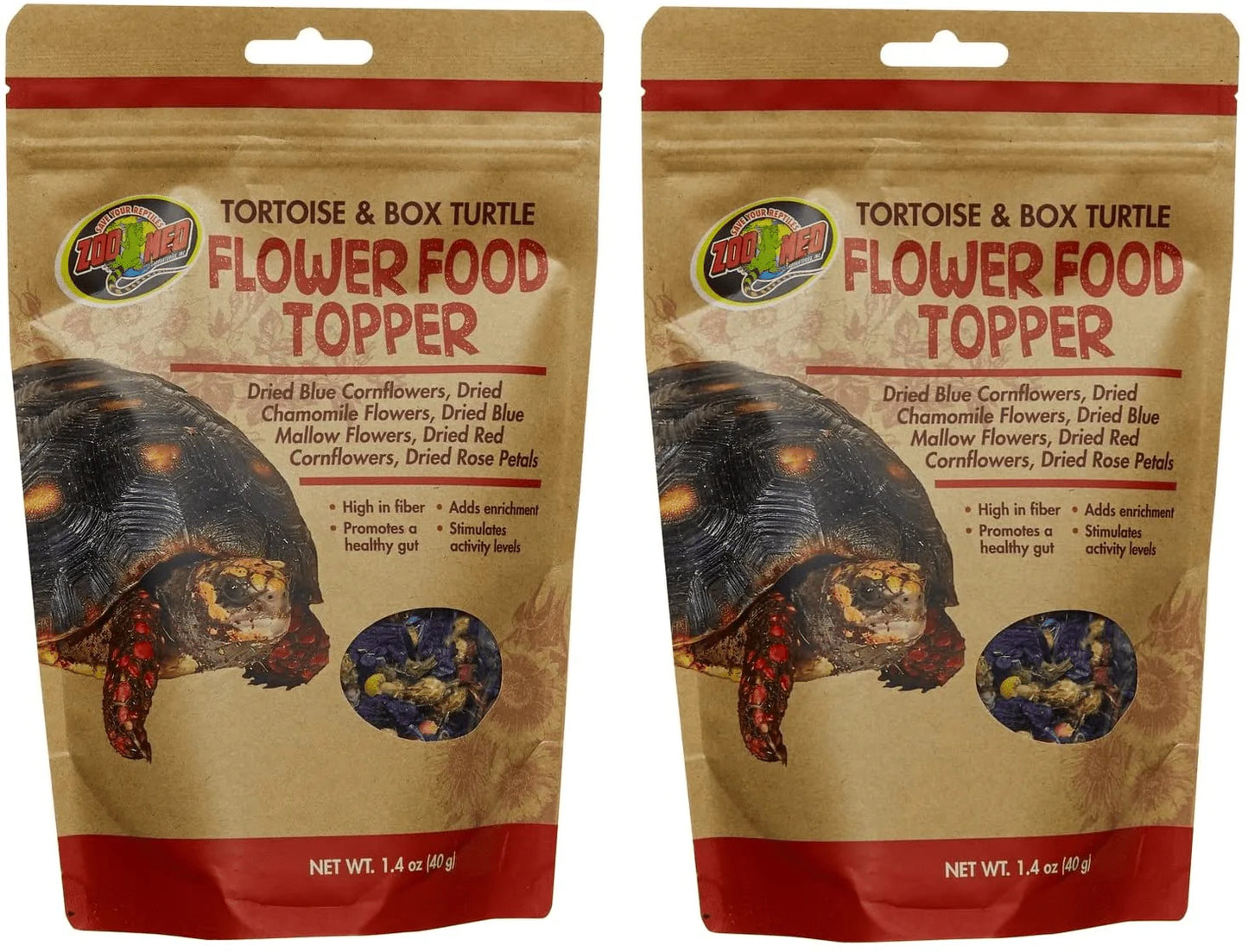 Zoo Med Tortoise & Box Turtle Flower Food Topper 1.4 Oz - Pack of 2 Animals & Pet Supplies > Pet Supplies > Reptile & Amphibian Supplies > Reptile & Amphibian Food Zoo Med