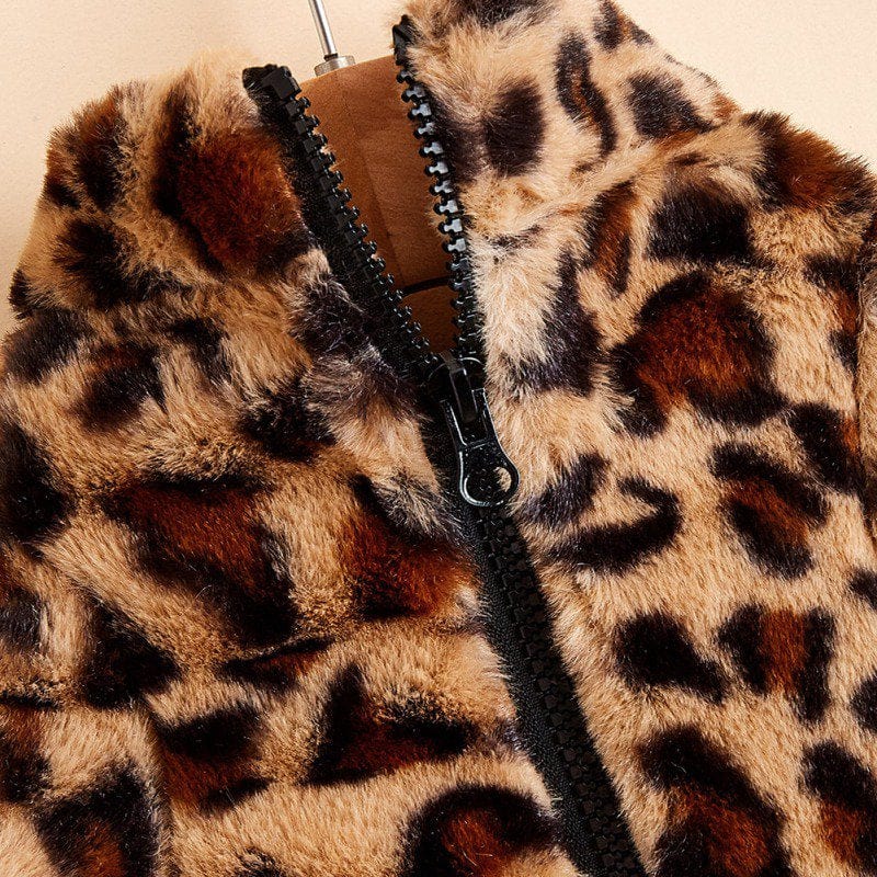 Zupora Plush Pet Clothes Leopard Print Knitwear Warm Pet Dog Sweater Coat Soft Pup Chihuahua Dogs Shirt Jacket Winter Puppy Doggy Sweater Pet Apparel Outfit for Small Medium Dogs, XS-2XL Animals & Pet Supplies > Pet Supplies > Dog Supplies > Dog Apparel Zupora