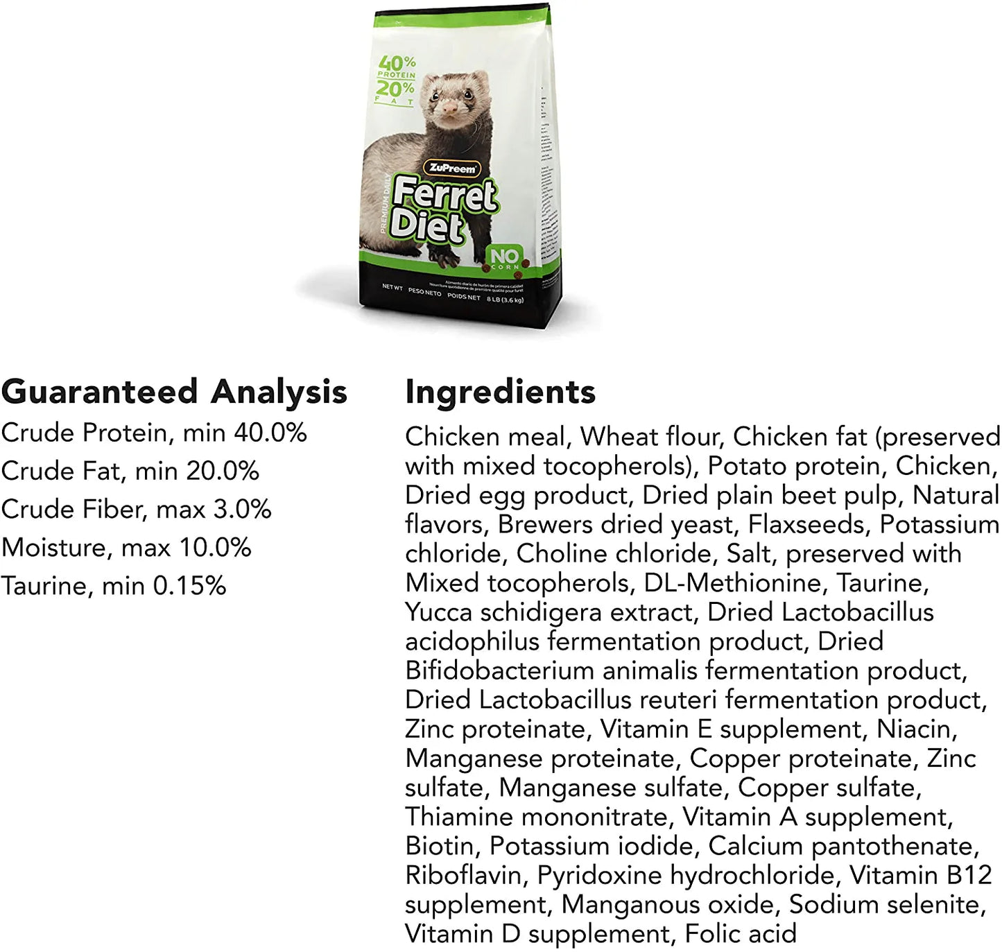 Zupreem Premium Ferret Diet 2 Pack Animals & Pet Supplies > Pet Supplies > Small Animal Supplies > Small Animal Food ZuPreem