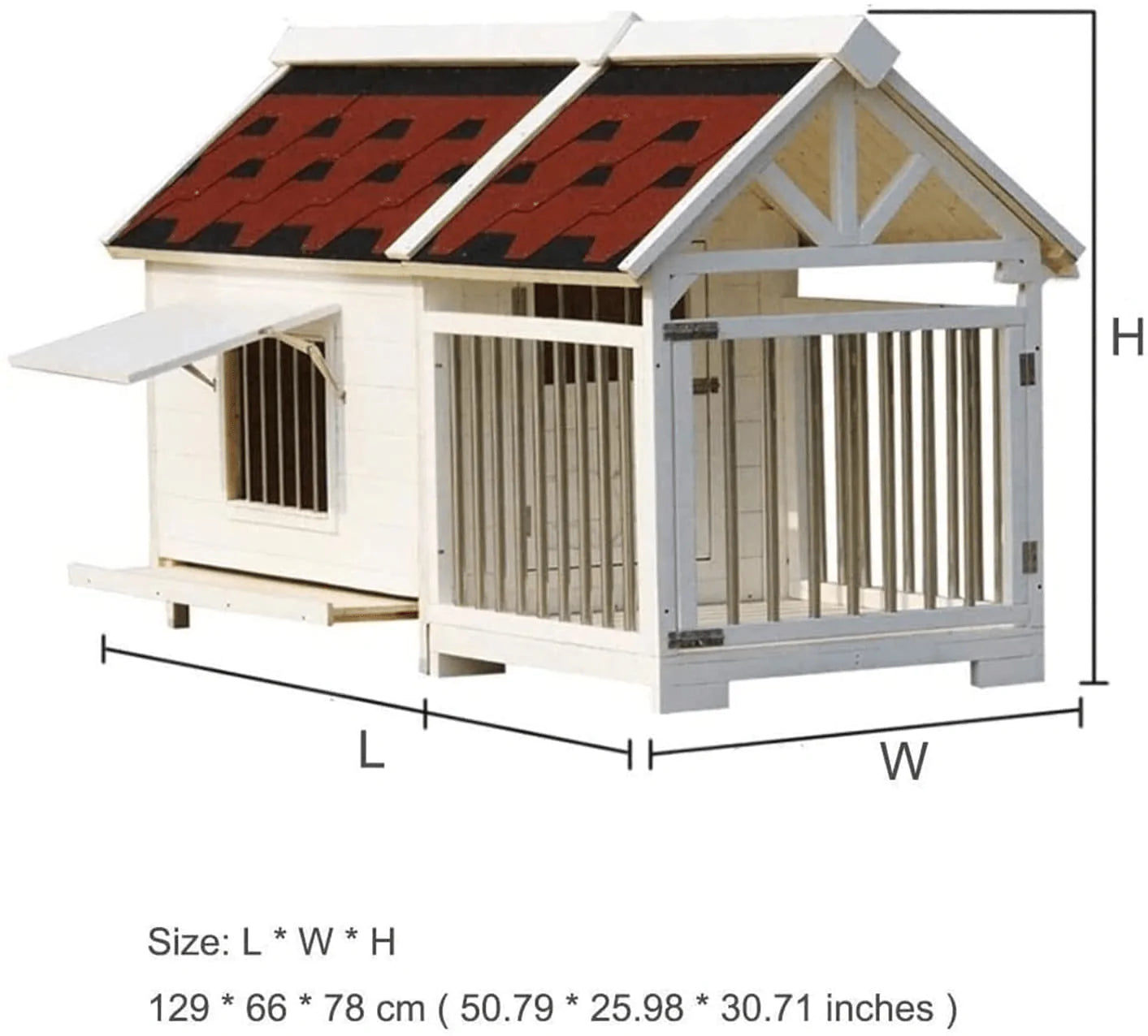 ZYBCRR Wood Dog Houses for Dogs,Weatherproof outside Dog Houses Outdoor Solid Wood Dog House Rainproof and Anticorrosive Medium Wooden Dog Houses Animals & Pet Supplies > Pet Supplies > Dog Supplies > Dog Houses ZYBCRR