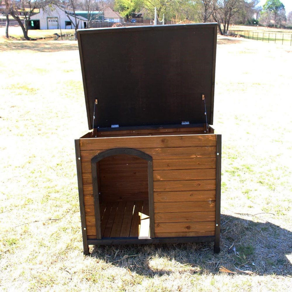 Zylina Large Cabin Home Wooden Dog House Asphalt Roof 46"(L) X 30"(W) X 33"(H) Animals & Pet Supplies > Pet Supplies > Dog Supplies > Dog Houses Zylina