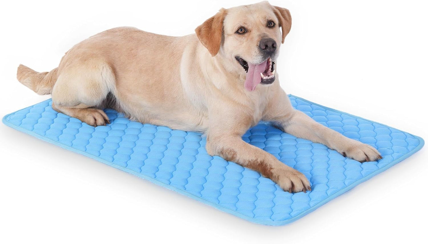 MARUNDA Self Dog Cooling Mat, Washable Ice Silk Cooling Mat for Small Medium Large Dogs and Cats, Pet Sleeping Pad for Crate, Bed, Indoor,Car Seats.