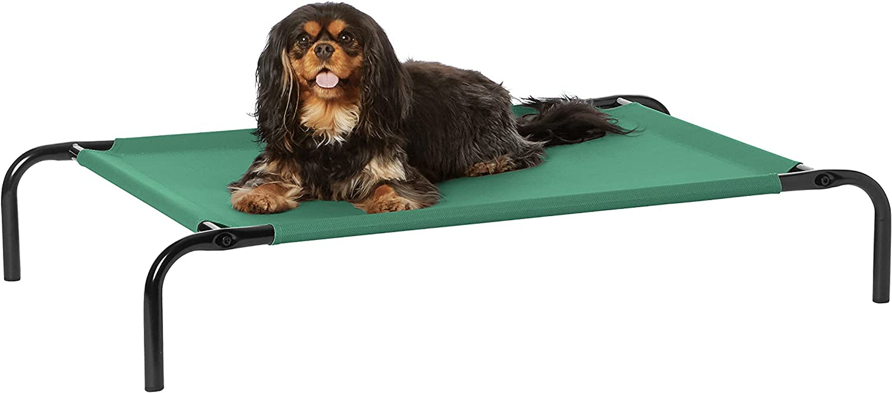 Amazon Basics Cooling Elevated Dog Bed with Metal Frame, Medium, 43 X 26 X 7.5 Inch, Grey