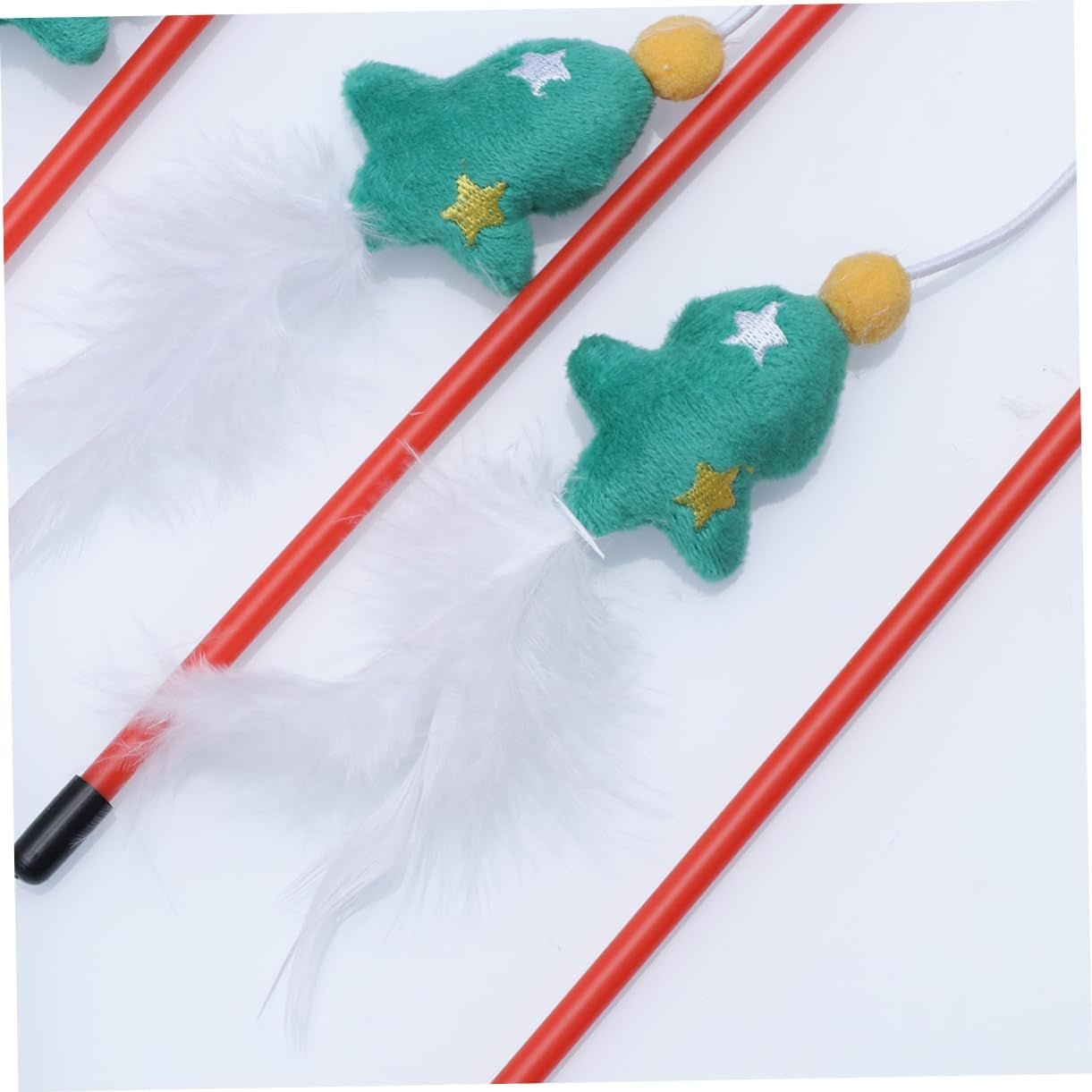 3 Pcs Christmas Cat Wand Toy Cat Toys Dog Interactive Cat Wand Teaser Toys Interactive Cat Teaser Wand Christmas Cat Teaser Toys Pet Teaser Stick Elder Tease Stick the Cat