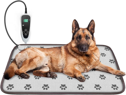 GOLOPET® Large Dog Heating Pad 34X21In Waterproof Pet Heating Pad for Dogs Smart Thermostat Switch, Whelping Supplies Heated Dog Bed,Adding Wire Rope Wires Puppy Heating Pad Mat-Whelping Box for Dogs