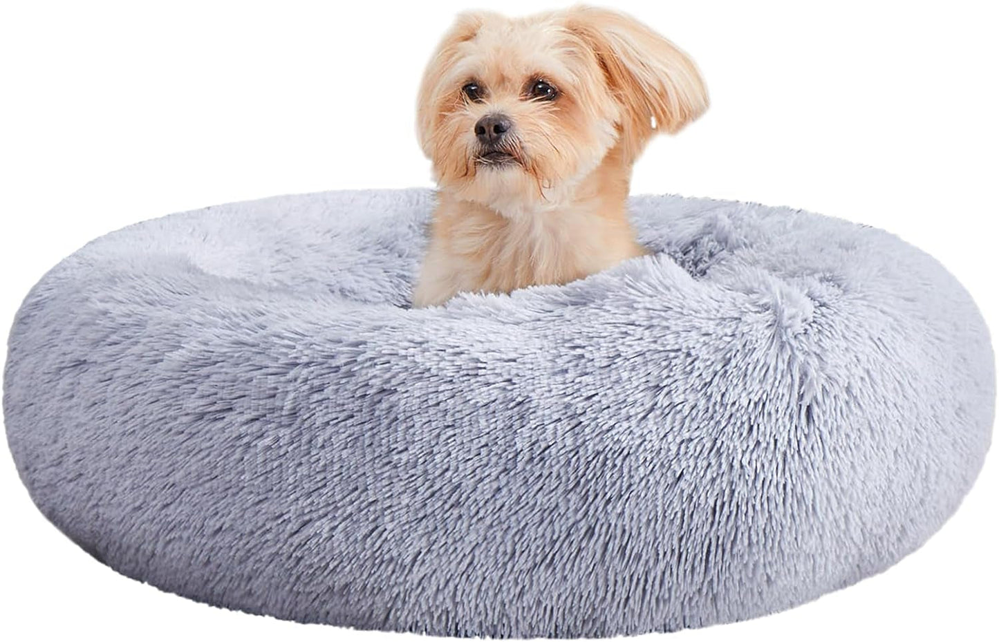 Large Dog Bed Crate Pad Mat for Dog Cages Fluffy Washable Dog Bed for Large Medium Size Dog Soft Kennel Pad Anti-Slip Pet Bed,35" X 23",Grey