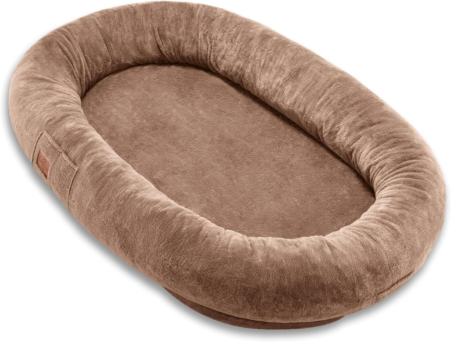 Human Dog Bed Adult Dog Bed Bean Bag Bed for Adults Giant Dog Bed Pet Beds for Large Dogs with Washable Faux Fur Cover Fluffy Dog Beanbeds(Brown)