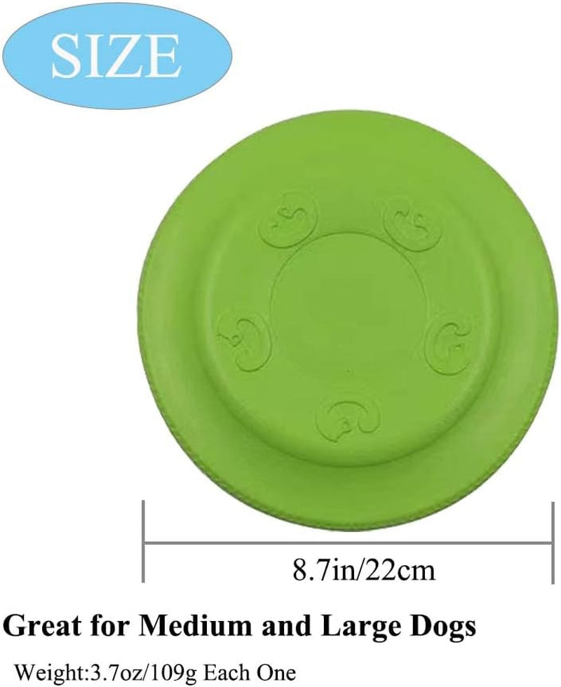 2 Pack Dog Flying Disc,Dog Flying Disc Indestructible,Dog Flyer Dog Toy,Outdoor Training and Play Toy for Both Small and Large Dogs