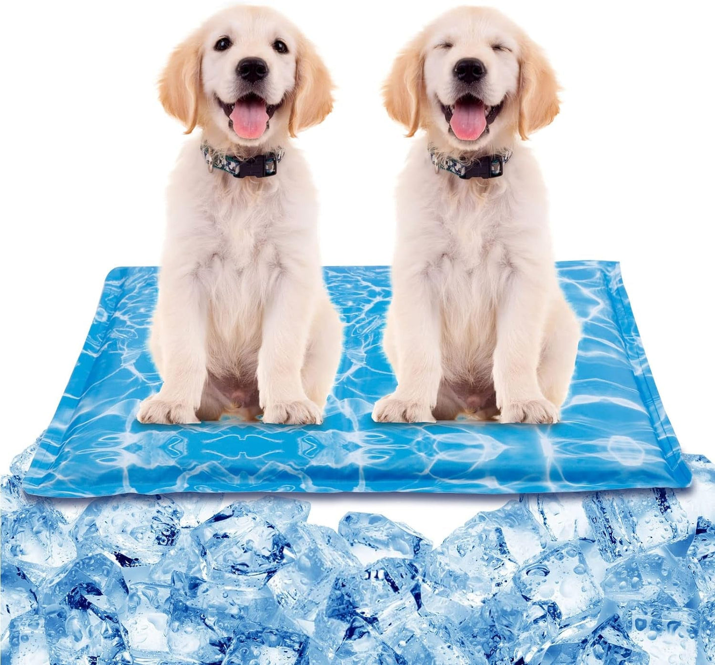 Cooling Mat for Dogs Water Injection Cooling Mats Cooling Bed Mats,Self Cooling Pet Dog Cool Mat Pads for Dogs Cats Indoor and Outdoor (Large, Blue)