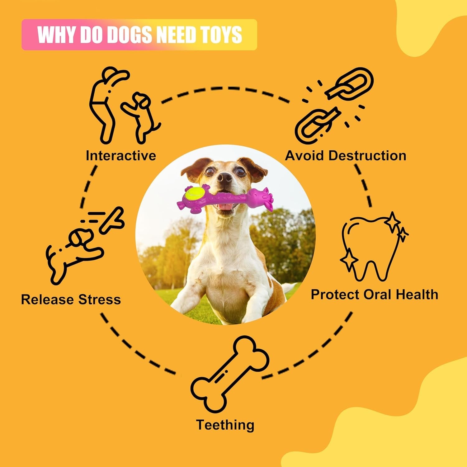 11" Interactive Retrieving Dog Toy, Giraffe-Shaped Dog Toy with Squeak Ball, Treat Dispensing, Outdoor and Indoor Play, Ideal for Puppies, Small and Medium Dogs