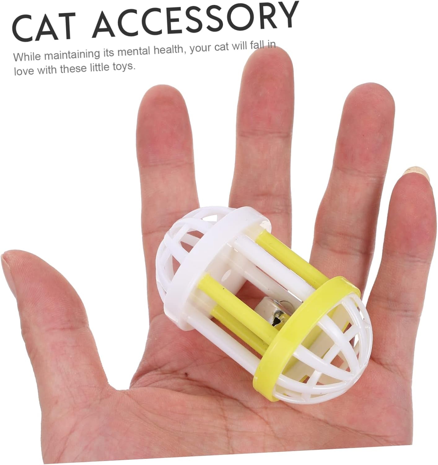 10Pcs Cat Playing Bell Cat Training Ring Bell Jingle Balls for Cats Cat Toy Balls with Bell Jingle Ball Cat Toy Toys for Puppies Wear-Resistant Cat Toy Plastic the Cat Pet Supplies