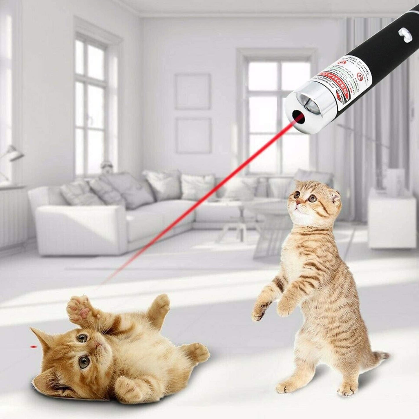 3 Pack Cat Laser Pointer for Cats Dogs, Laser Pointer Cat Toy for Indoor Chaser Cats Dog Pet Laser Cat Toy Laser Pointer Pen Cat Laser Light Pointer, Aaa Battery Powered (Not Included in the Package)