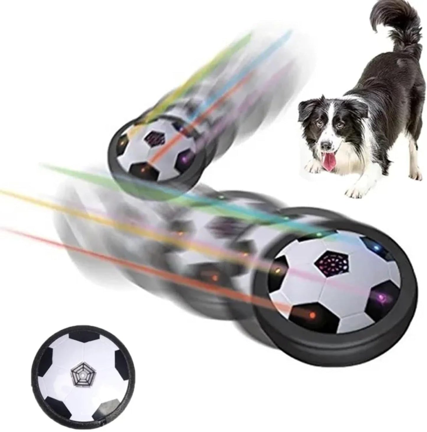 2023 New Active Gliding Disc - with Cool Lighting Effects, Interactive Gliding Disc Dog Toy, Durable ABS Material, Motion Activated Automatic Active Gliding Disc Toy for Dogs Pets (LED Light+Music)