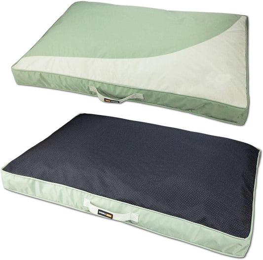 Dog Helios 'Immortal-Trek' Waterproof Rectangular Travel Dog Bed, Small, Green