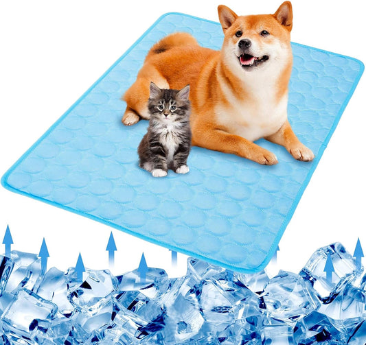 Dog Cooling Mat Dog Cooling Pad Self Cooling Blanket, Washable Cooling Mat for Dogs, Pet Cooling Mat Keeps Pets Cool in Summer Heat, Resuable Fabric Cooling Mat 28X40Inch/70X100Cm