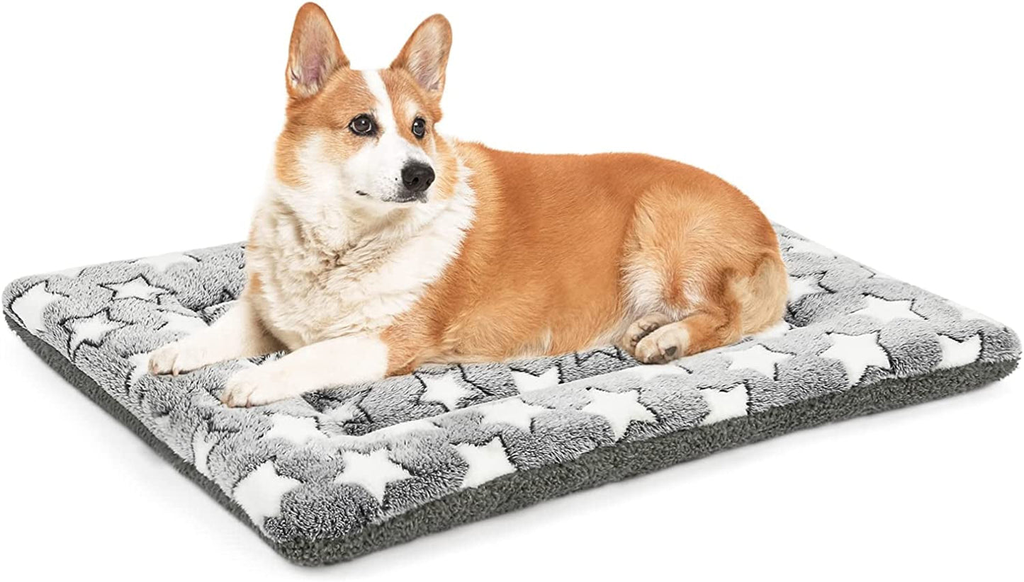 Dog Bed Mat, Reversible Crate Pad for Medium Small Dogs, Machine Washable, Portable and Soft Pet Bed Pad/Mat for 22-Inch Kennel