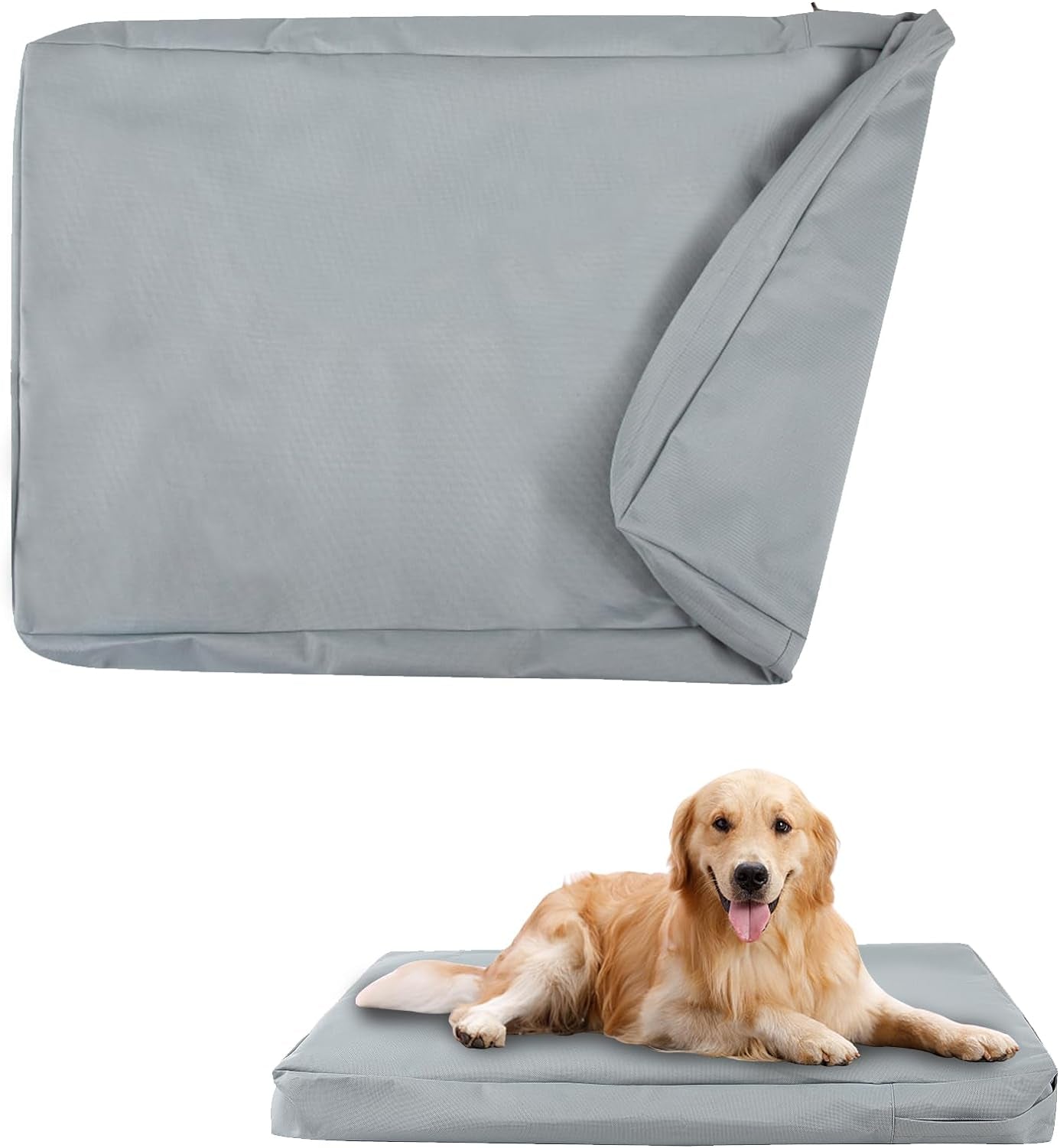 Dog Bed Cover, Replacement Cover for Dog Beds for Small Medium Large Dogs, Waterproof Protective Cover for Dog Crate Pad Mat Bed, Elastic Removable Dog Bed Covers for Pet Bed, Pet Supplies (M)