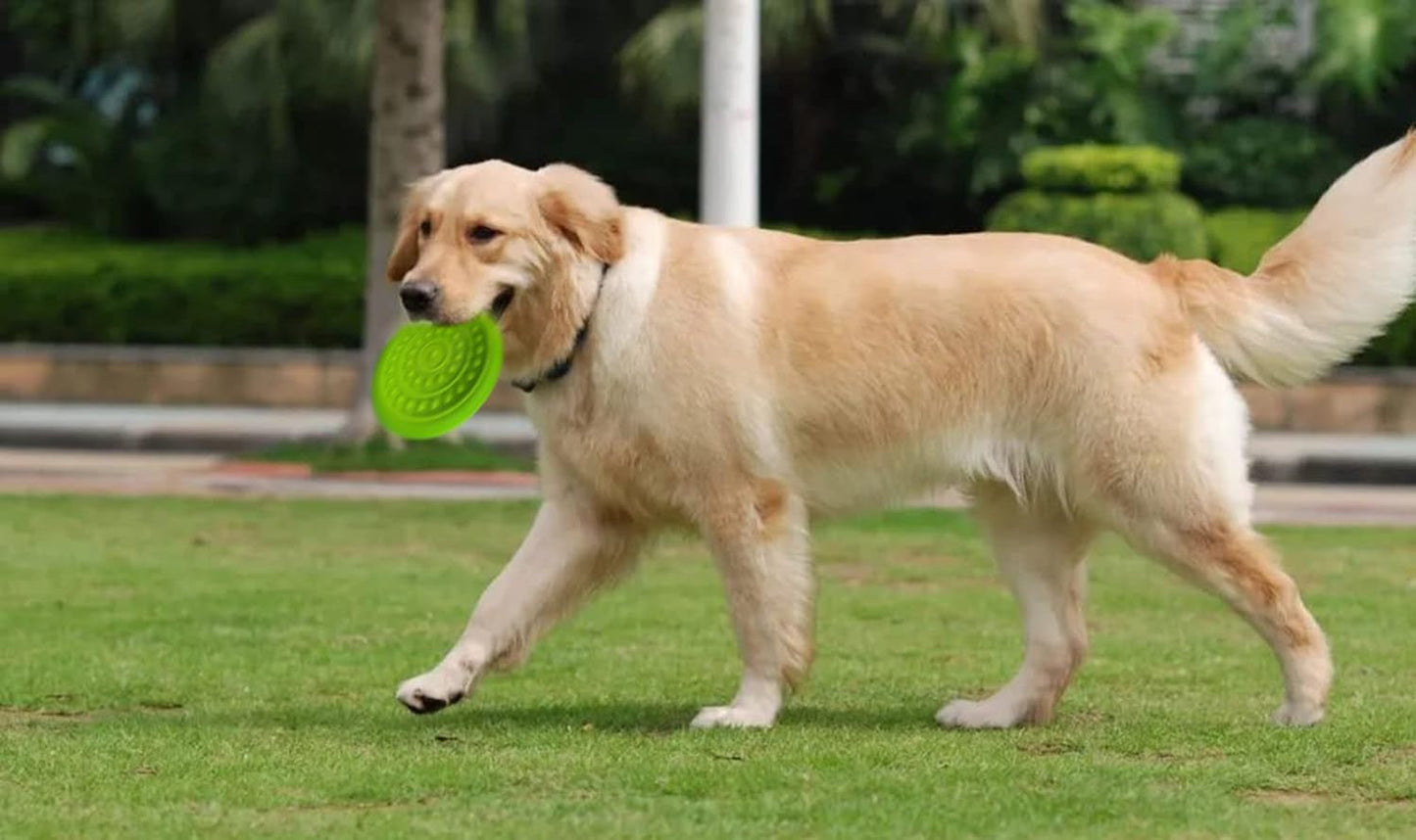 3 Pack Soft Rubber Dog Flying Discs for Small Medium Large Dogs (Small)