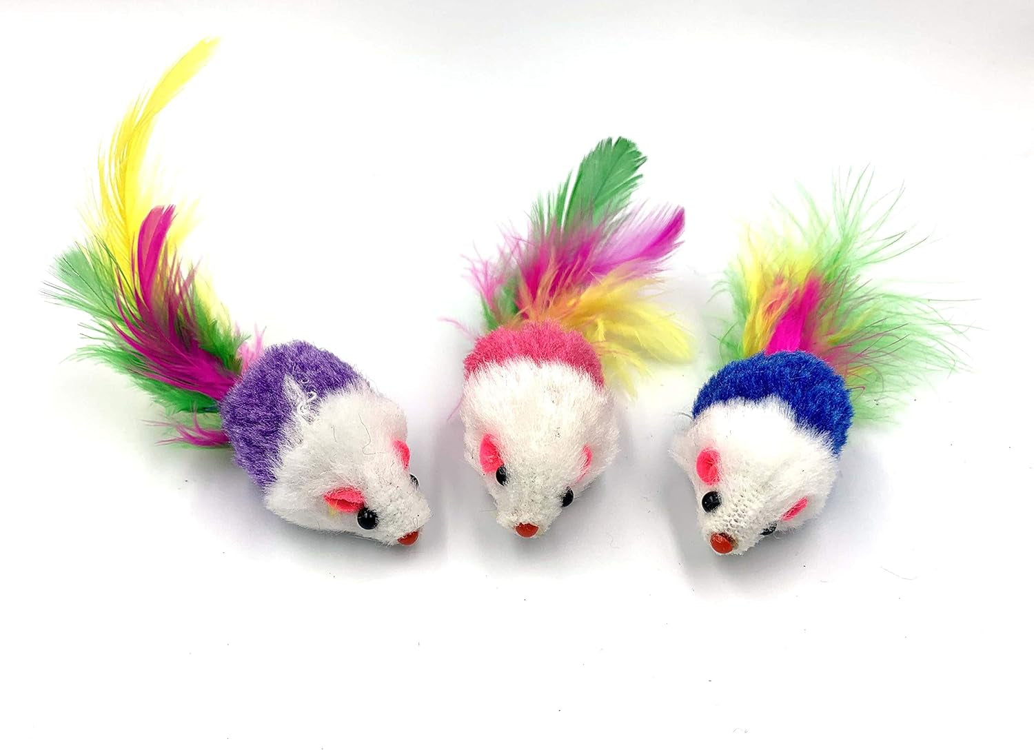 15 Variety Mice Rattle Sound, Catnip,3 Real Fur Mice, 3 Sisal Mice,3 Hypno Mice, 3 Rope Mice, 3 Fluffy Cheezers Fur Mice, Interactive Catch Play Mouse Toy for Cat, Pack of 15 Mice