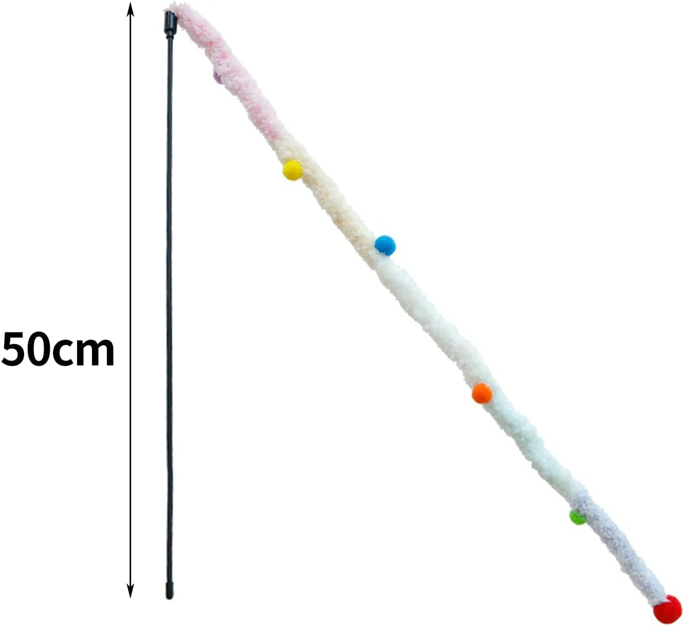 Cat Toys for Bored Indoor Adult Cats Teaser Long Handle Soft Color Plu –  KOL PET