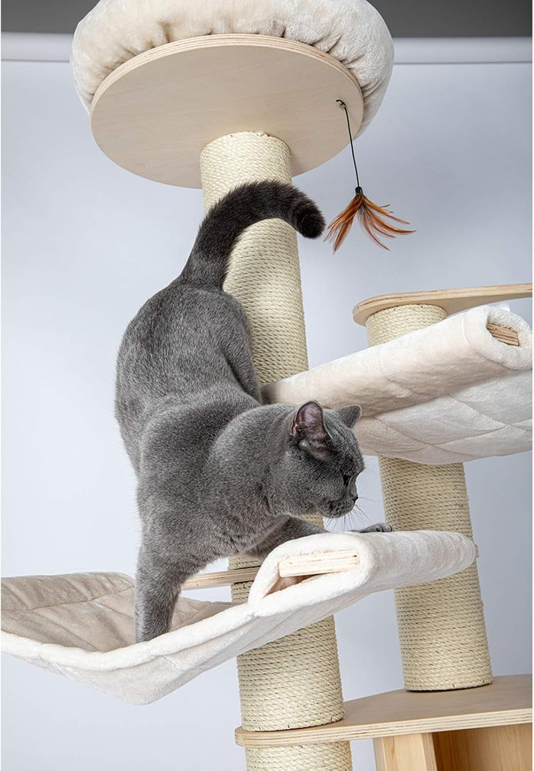 JTKDL Cat Tree,Cat Tower,Cat Activity Center with Hammock