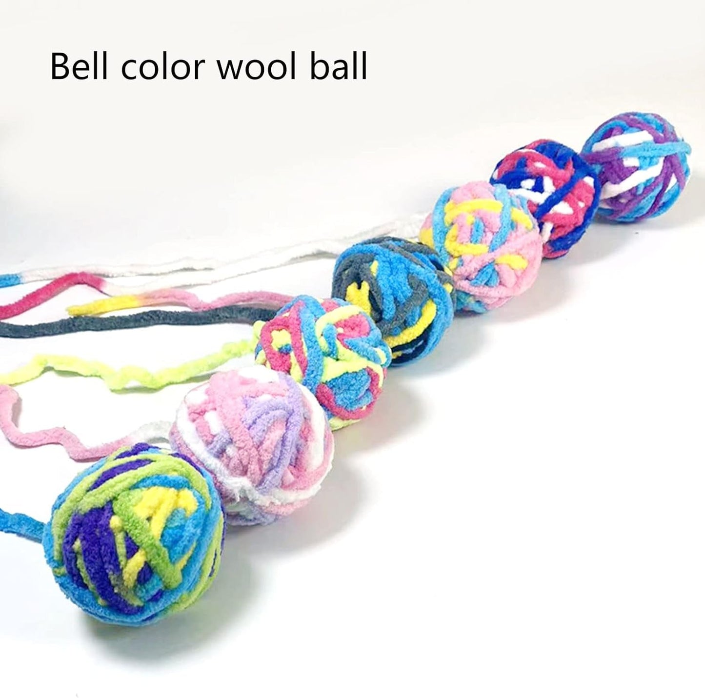 2'' Pet Plush Ball Toy Colorful Ball Toy Colorful Ball Chasing Chewing Toy Multi-Color Choice Ball Cat Catching Throwing