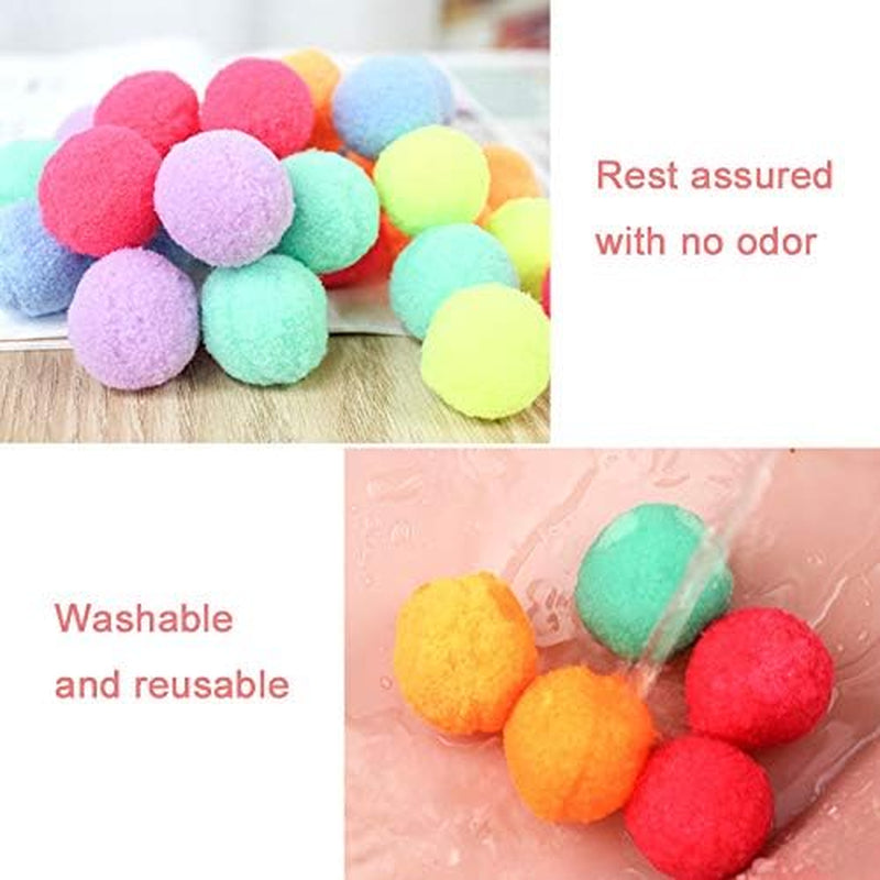 30 Pcs Cute Funny Cat Toys Stretch Plush Ball Soft Colorful Cat Toy Ball Interactive Cat Toys Kitten Toys Chew Toy