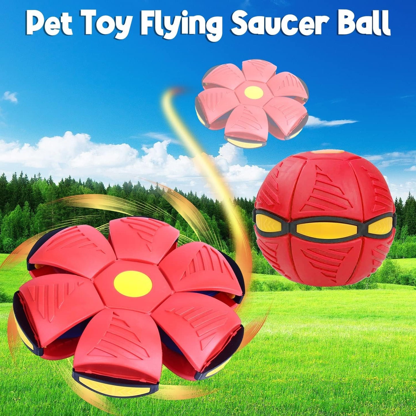 2023 Pet Toy Flying Saucer Ball, Flying Saucer Ball Dog Toy, Pet Toy Flying Ball, Flying Saucer Ball for Dogs, Flying Saucer Dog Toy, Pet Flying Saucer Ball, Saucer Dog Toy (Blue)