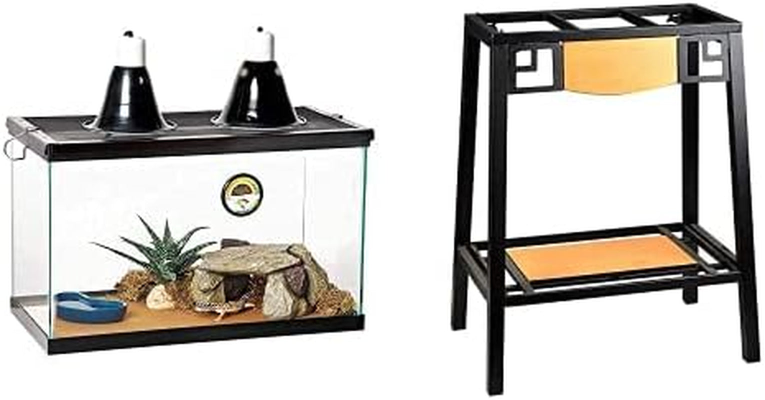 Zilla 10 Gallon Pet Reptile Starter Habitat Kit with Light and Heat for Small Desert Dwelling Animals