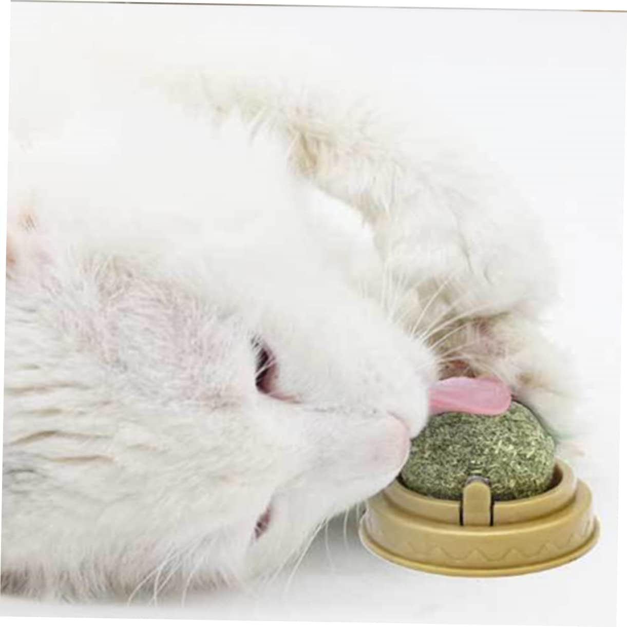 3Pcs Catnip Silvervine Ball: Cat Snacks Silvervine Lollipop Toy Rotate Cat Digestion Promoter Cat Treat Ball for Cats Licks Teeth Clean