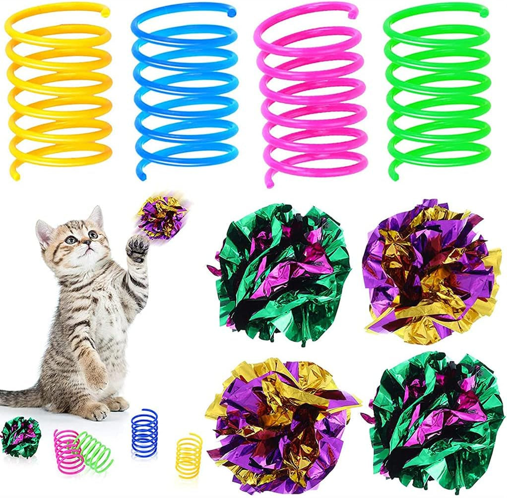 14 Pcs Ball for Cat Stress Crinkly Sounds and for Cat Spring Convenient to Carry and E