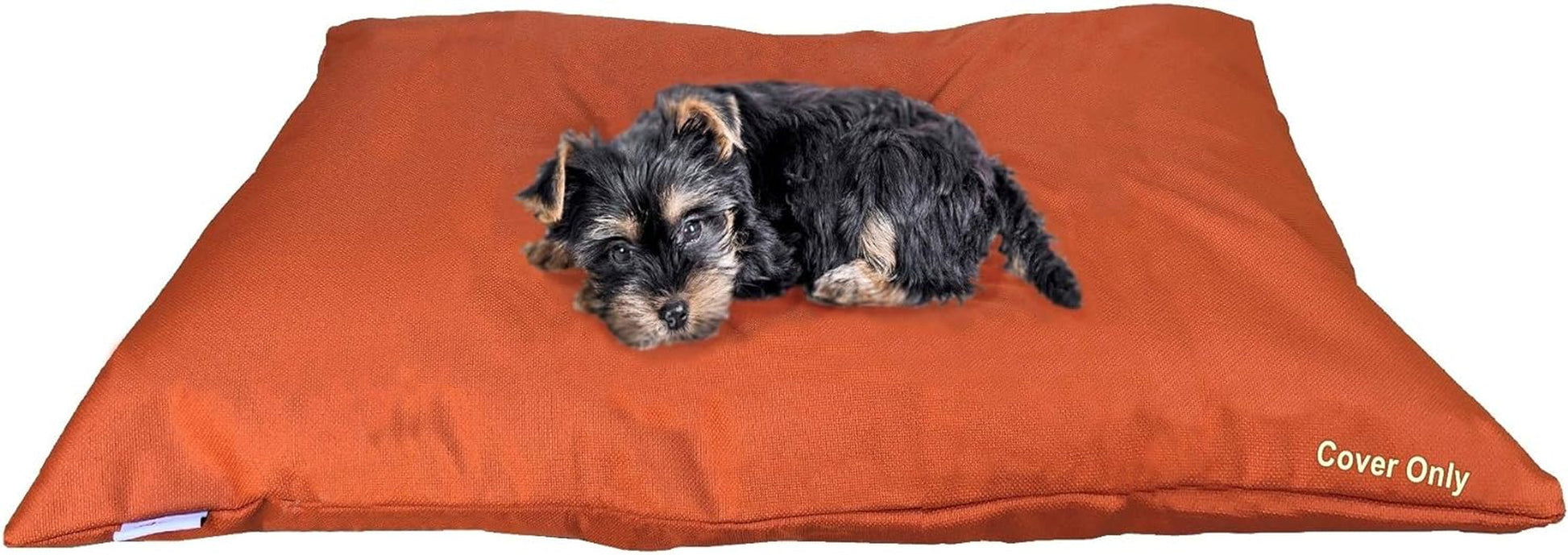 Do It Yourself DIY Pet Bed Pillow Duvet Waterproof Cover for Dog or Cat in Medium 37"X29" Vibrant Rust Color - Cover Only