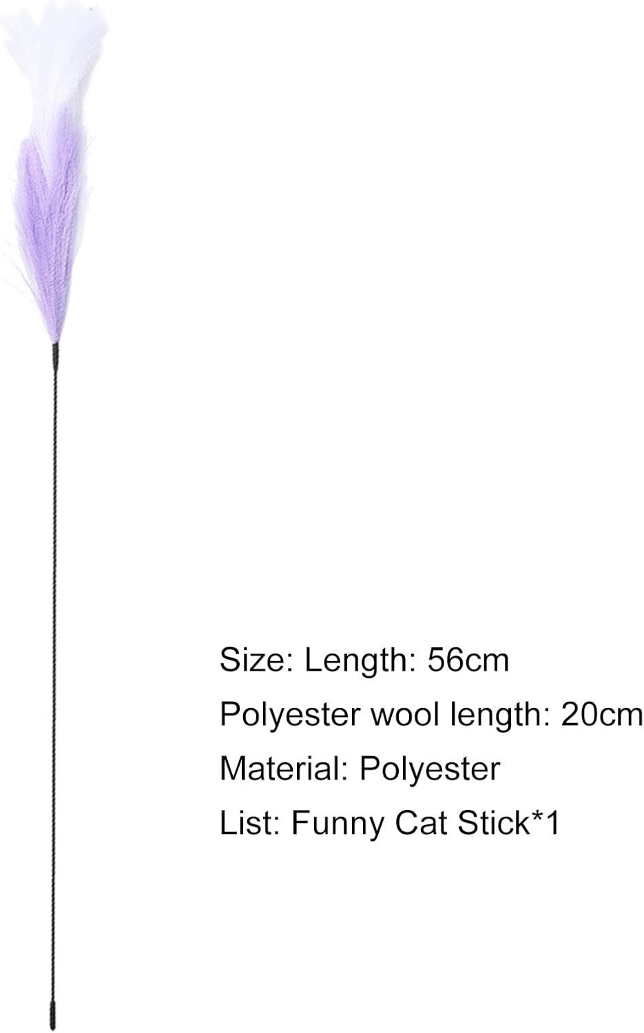 Cat Teaser Toy Stress Relief Interactive Play Toy Bendable Kitten Polyester Feather Stick Toys Cat Accessory - Blue