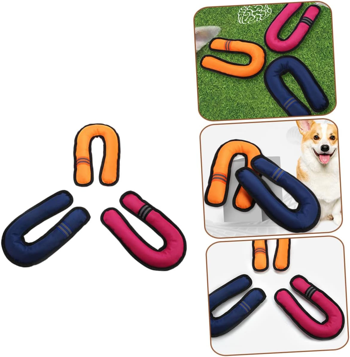 3Pcs Pet Throwing Toys Dog Throwing Toys outside Dog Toys Dog Aggressive Toys Puppy Flying Disk Plush Dog Fetch Toys Games for Dogs Pet Toys Training Supplies Oxford Cloth Flight