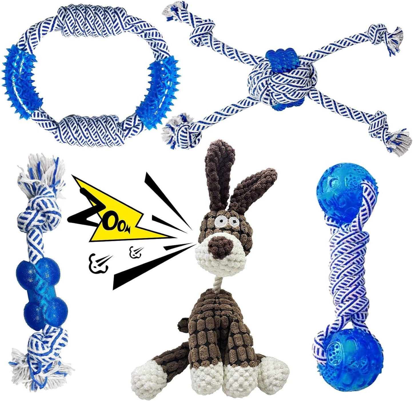 10 Pack Dog Rope Toys, Puppy Teething Chew Toys, Durable Dog Rope Toys Bundle for Boredom,Interactive Dog Toys for Small,Medium &Large Breed