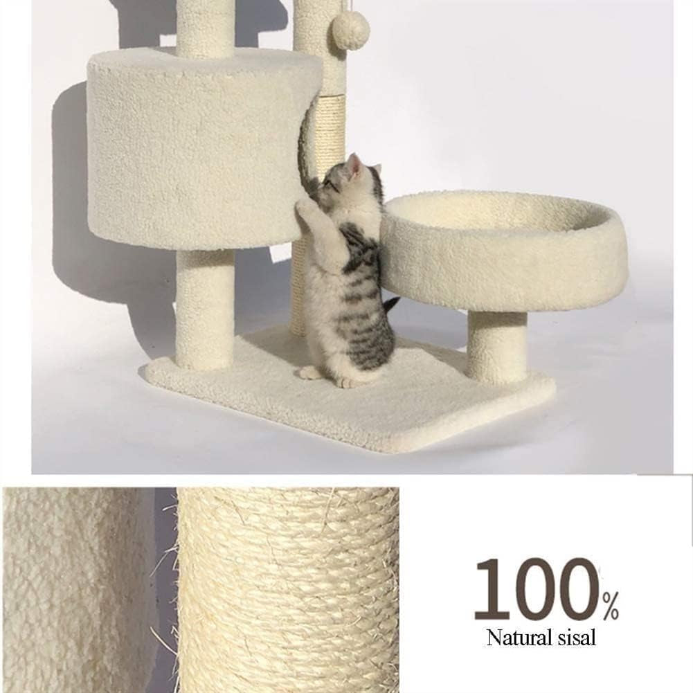 Multi-Level Cat Tree Cat Tower for Indoor Cats, Tall Plush Perch with Spacious Cat Condos, Cat Furniture with House for Rest & Fun