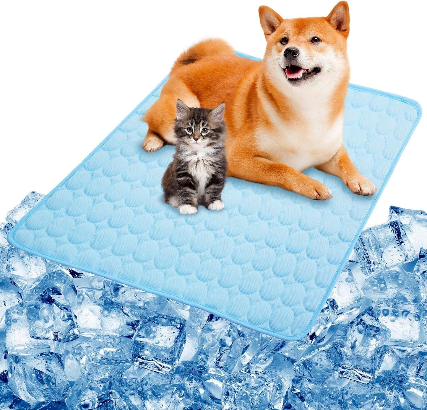 Dog Cooling Mat Dog Cooling Pad Self Cooling Blanket, Washable Cooling Mat for Dogs, Pet Cooling Mat Keeps Pets Cool in Summer Heat, Resuable Fabric Cooling Mat 28X40Inch/70X100Cm