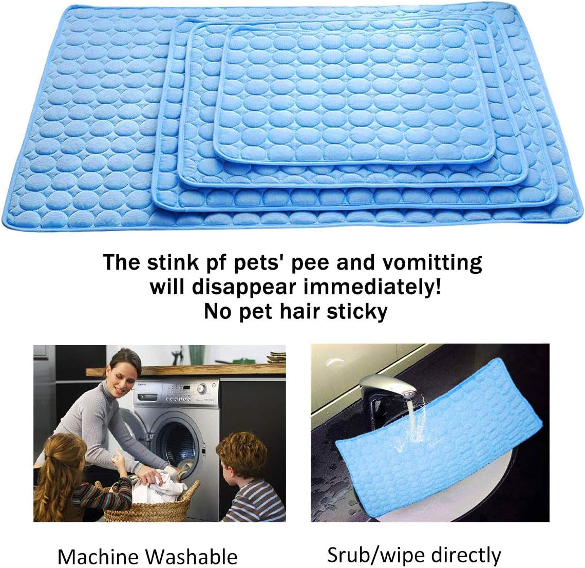 Dog Cooling Mat Pet Cooling Pads Dogs & Cats Pet Cooling Blanket for Outdoor Car Seats Beds (22IN*28IN)