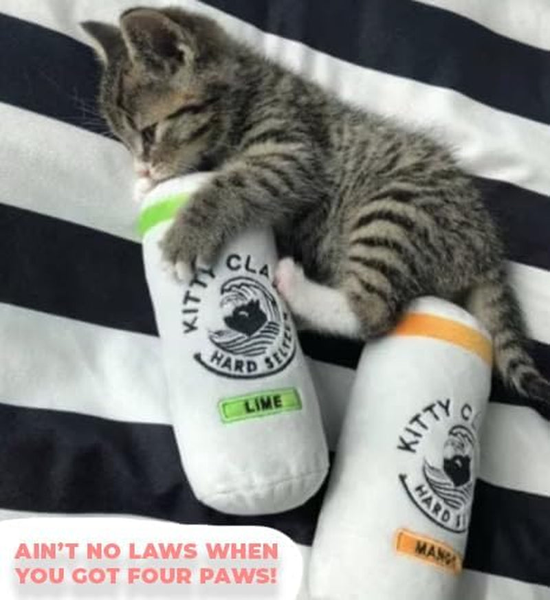 Kitty Claw Cat Toys - Funny Cute Plush Cat Toys with Catnip - Parody Cat Toy (2 Pack) (Original)