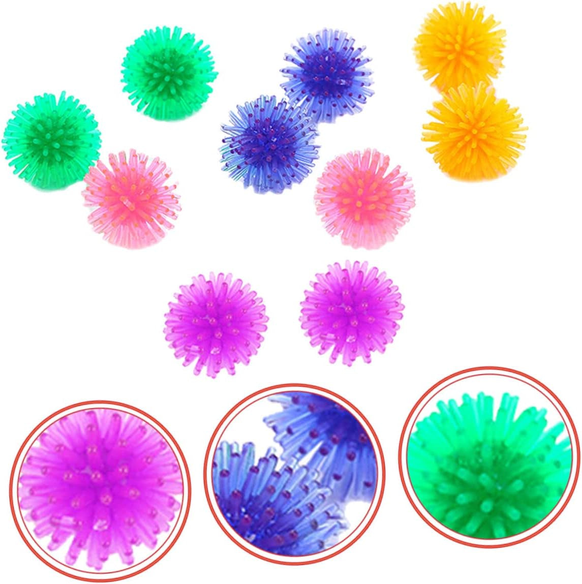 10Pcs Cat Prickly Ball Toy Ball Teething for Puppies Catnip for Cats Pet Scratch Cat with Catnip Cat Catnip Sticks Pet Molar Chew Toy Kitten Plastic Cat Ball