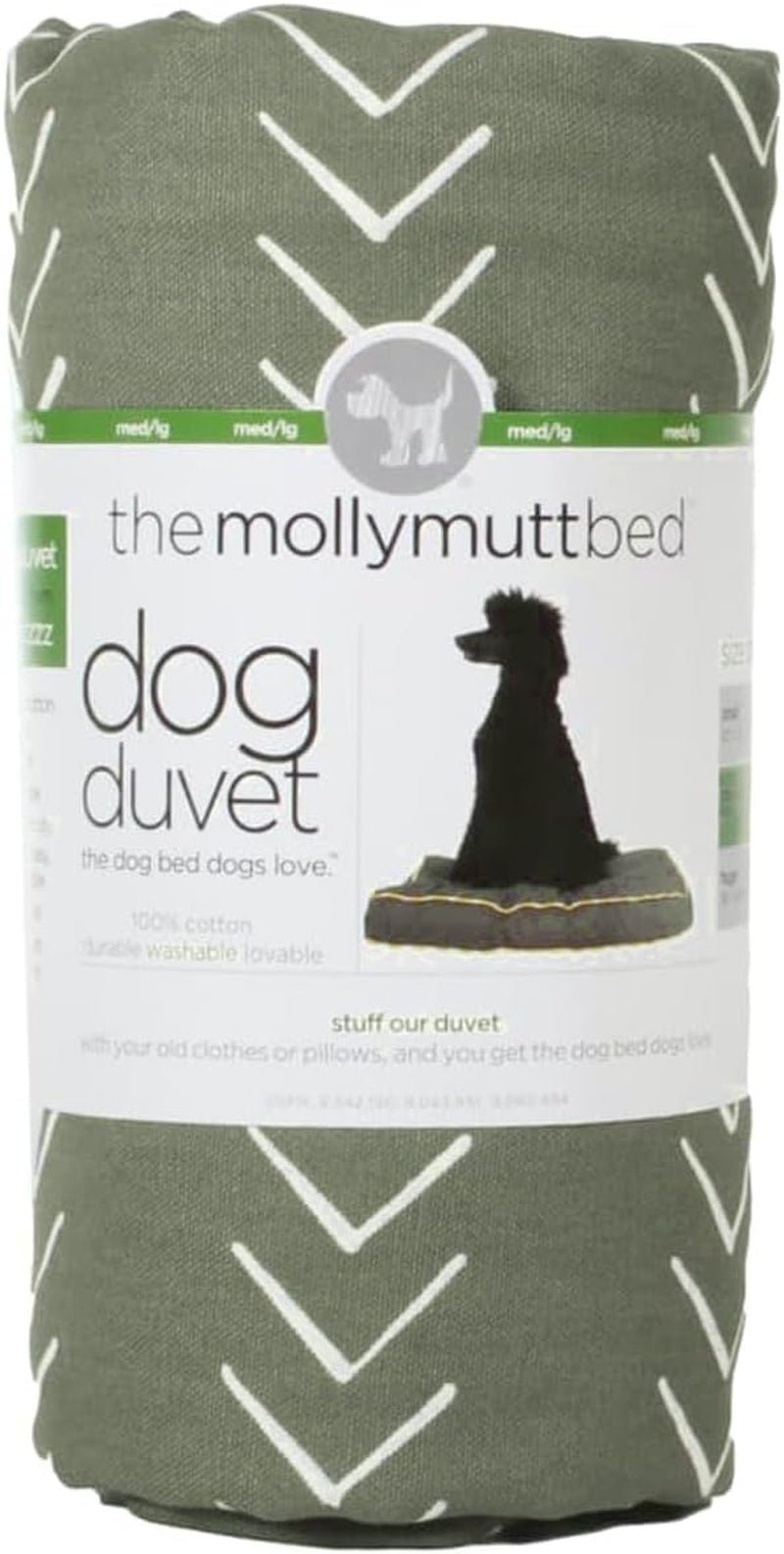 Molly Mutt Small Dog Bed Cover - Forever Young Print - Measures 22”X27”X5’’ - 100% Cotton - Durable - Breathable - Sustainable - Machine Washable Dog Bed Cover (Dd82A)