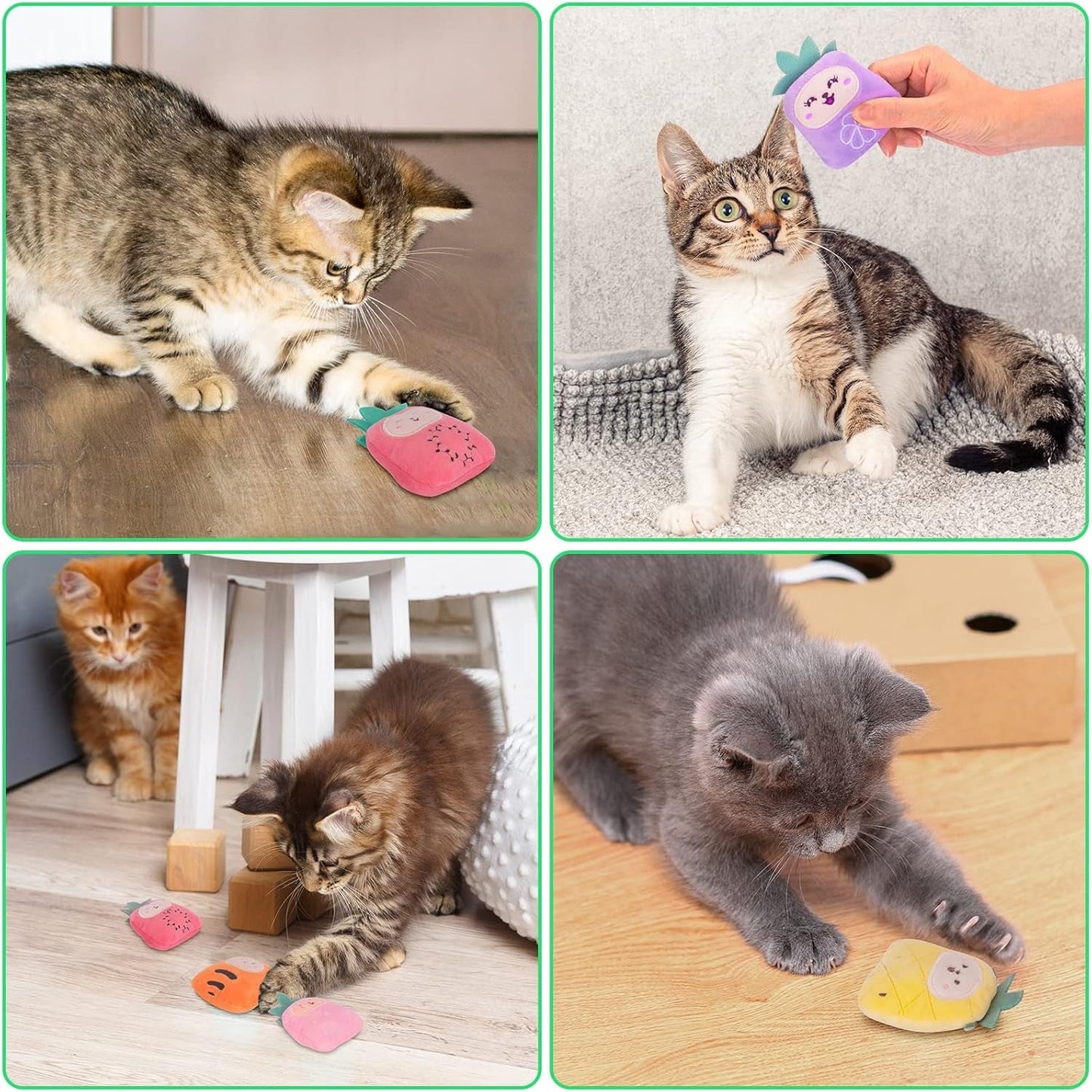 11 Pack Catnip Toys for Cats Kittens Kitty Interactive Cat Chew Toy,