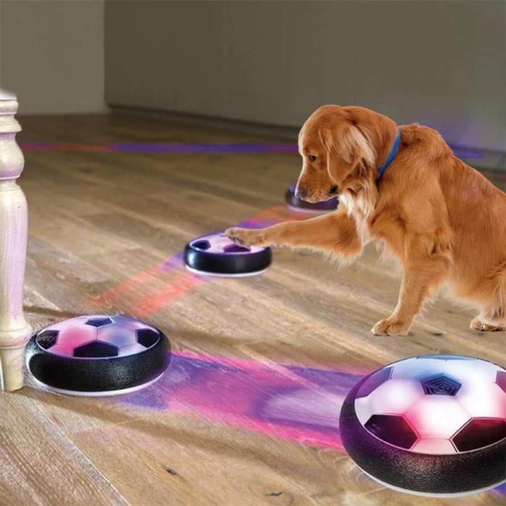 2023 New Active Gliding Disc - with Cool Lighting Effects, Interactive Gliding Disc Dog Toy, Durable ABS Material, Motion Activated Automatic Active Gliding Disc Toy for Dogs Pets (LED Light+Music)