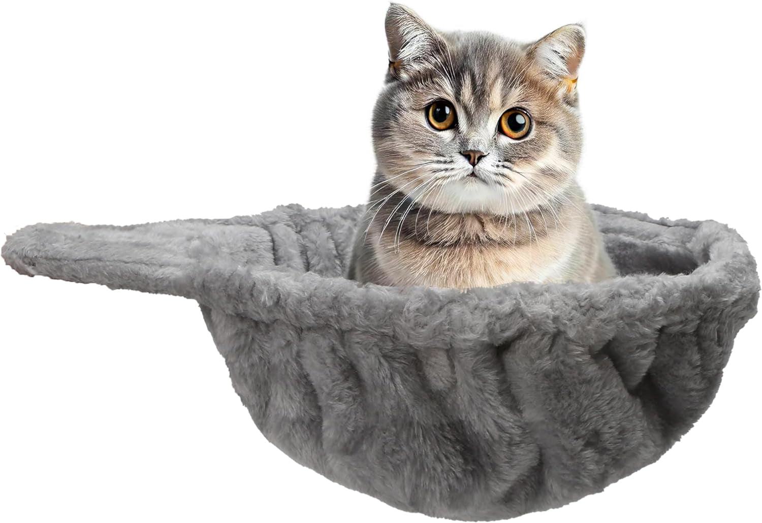 Large Cat Tree Hammock, Bed Attachments - a Cozy, Deep Basket Replacement Parts Accessory, Add-Ons Accessories in Queen Size Design for Cat Tower (Diameter: 12.4") (Lightgrey)